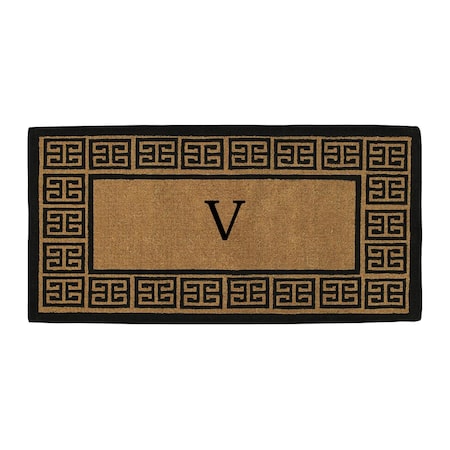 Calloway Mills Monogram Door Mat, Black, Natural, 18 in W x 30 in L 180091830V